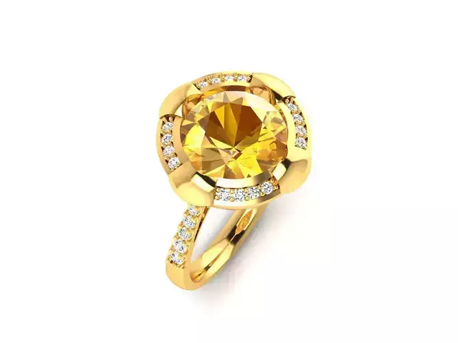 Women solitaire ring 3dm render detail 