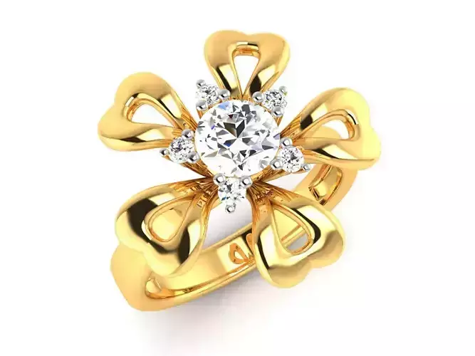 Women solitaire ring 3dm render detail 