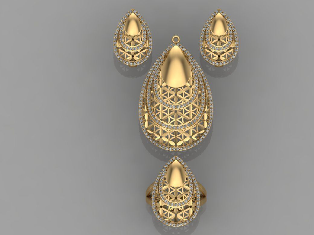 GC GOLD M0030- diamond set  3D print model_2