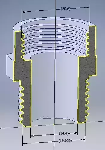 Garden Hose ADAPTER 3 4 in 075 inch MALE to 20 mm FEMALE