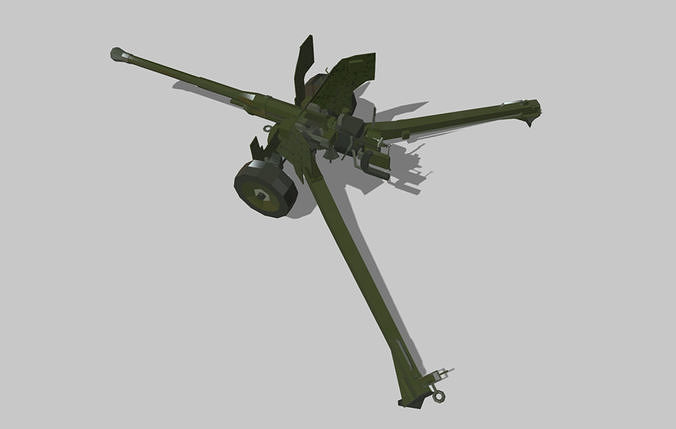 pdr AT Gun 6 MK IV Low-poly 3D model