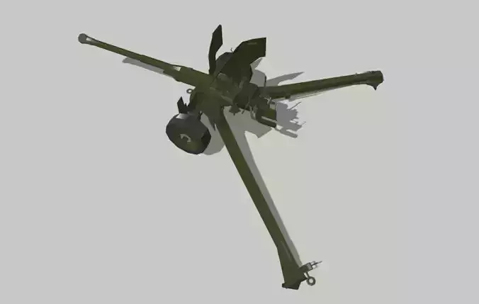 pdr AT Gun 6 MK IV Low-poly 3D model