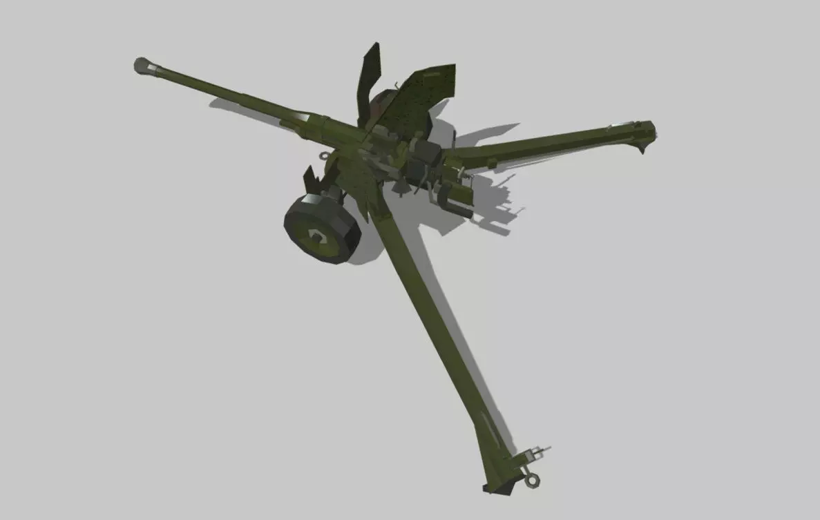 pdr AT Gun 6 MK IV Low-poly 3D model_0