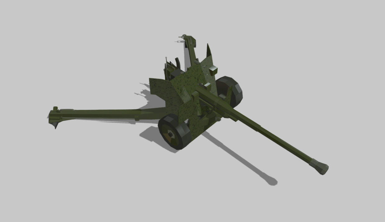 pdr AT Gun 6 MK IV Low-poly 3D model_2