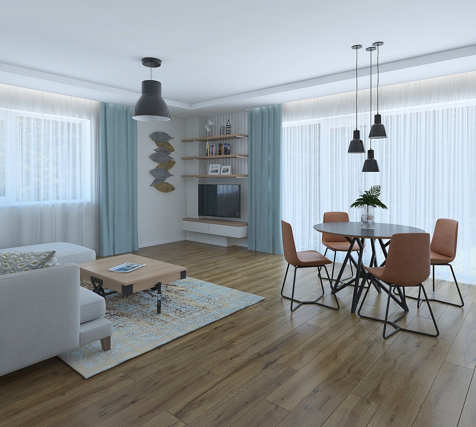 Nice Living Room With White Brick Wall Model Nice Living Room With White Brick Wall Model