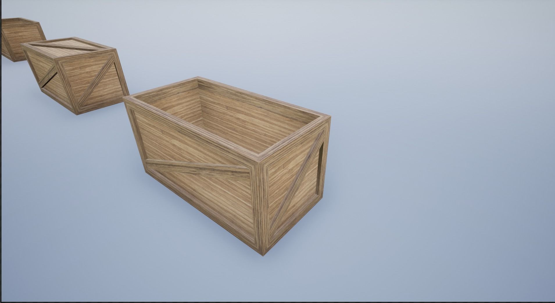 Low Poly Wooden Crates Low-poly 3D model_15
