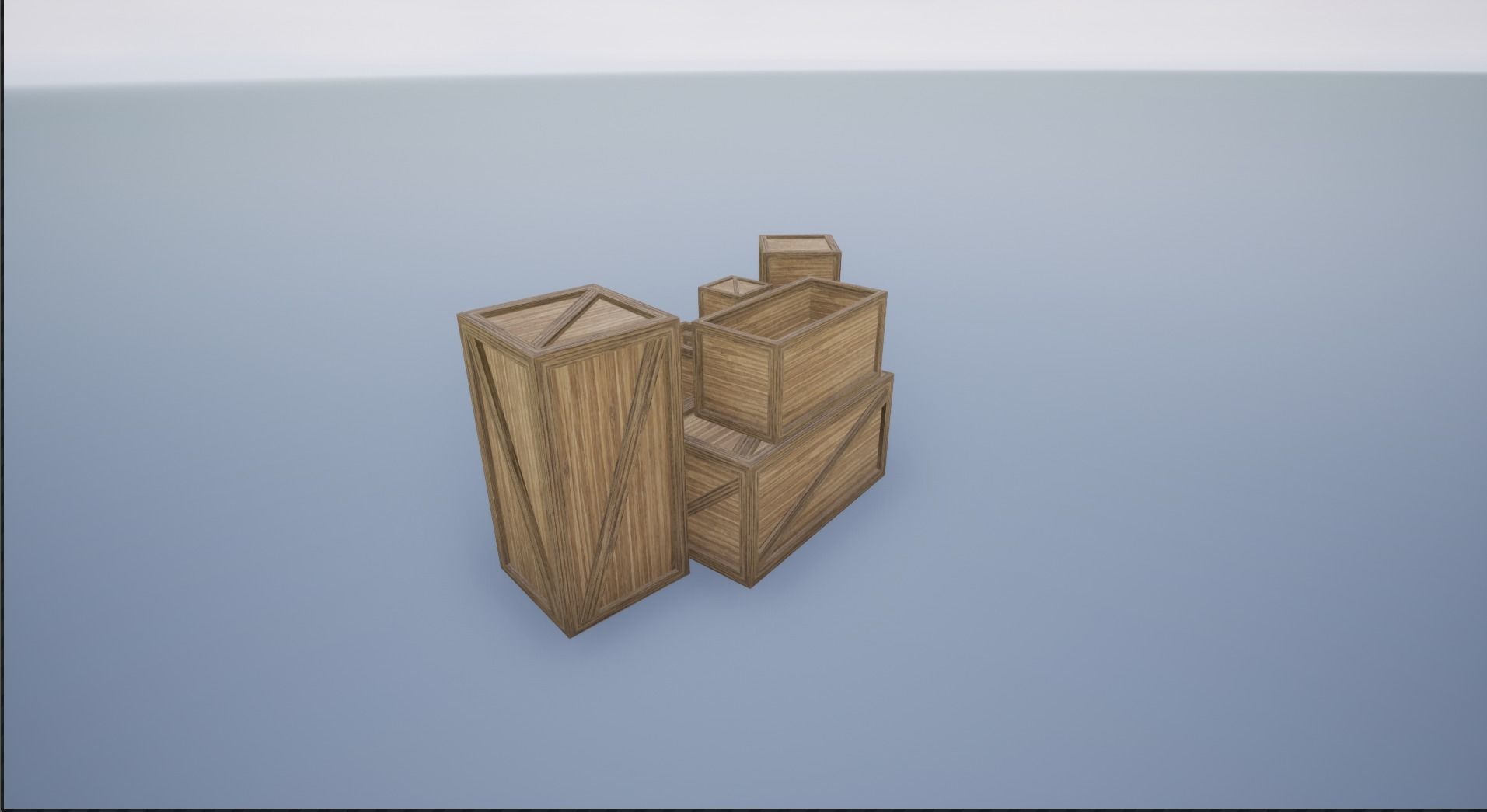 Low Poly Wooden Crates Low-poly 3D model_5