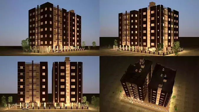 Residential Night View