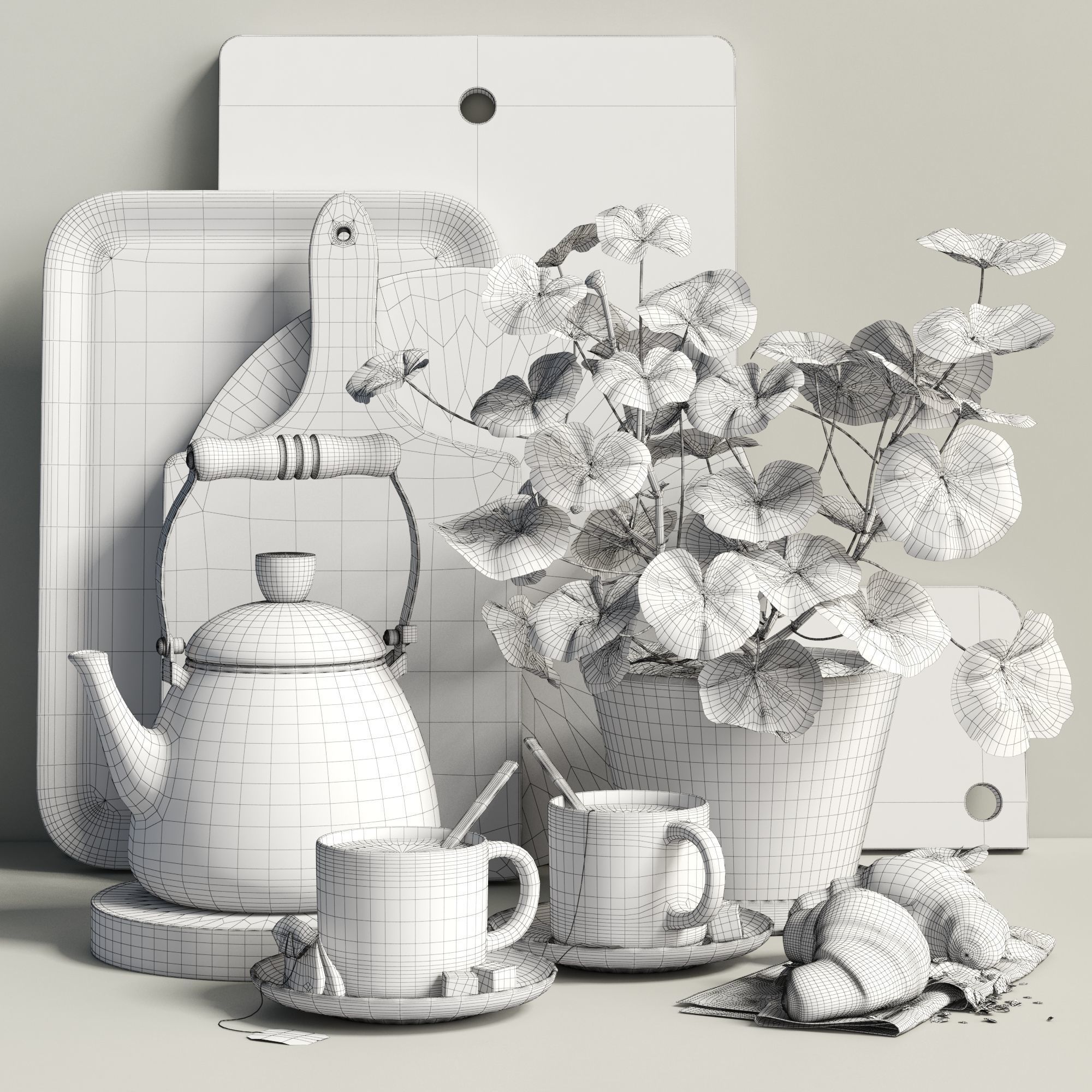 kitchen set 07 3D model_2