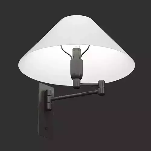 Ahmosis wall lamp with shade 3D model