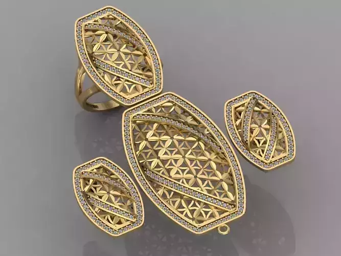 GC GOLD M0032-  diamond  set