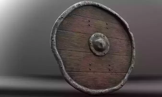 viking shield Free low-poly 3D model