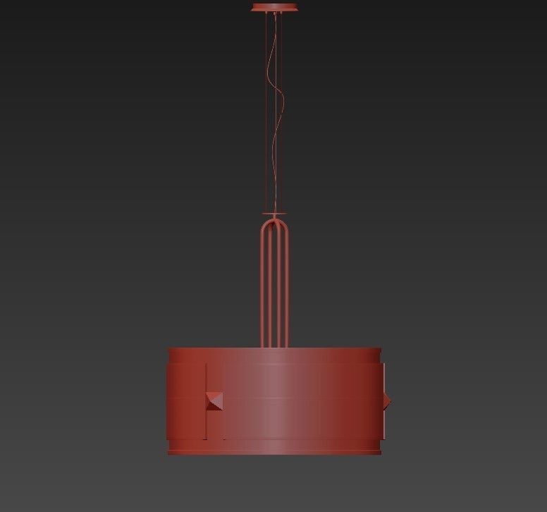 DECORATIVE drum hanging from ceiling 3D model_1