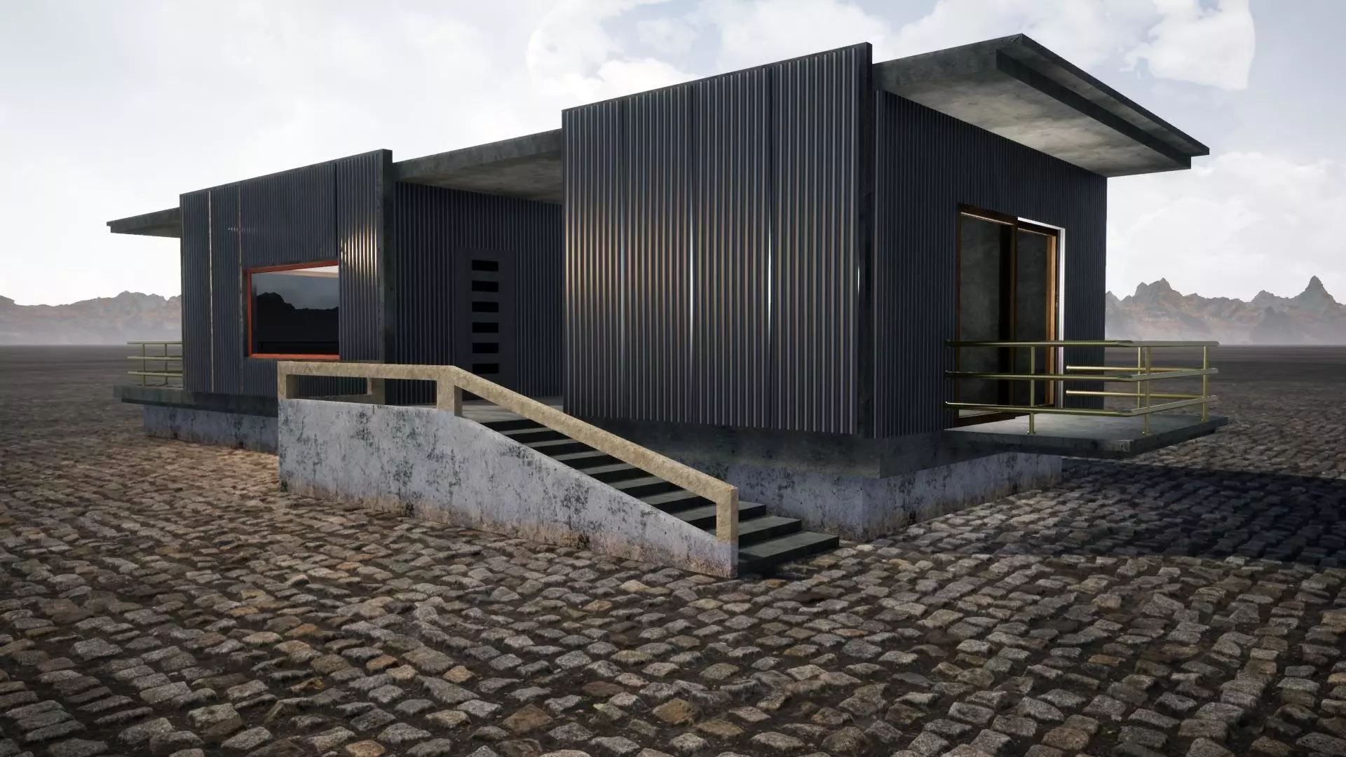 Urban Style House Free 3D model_0