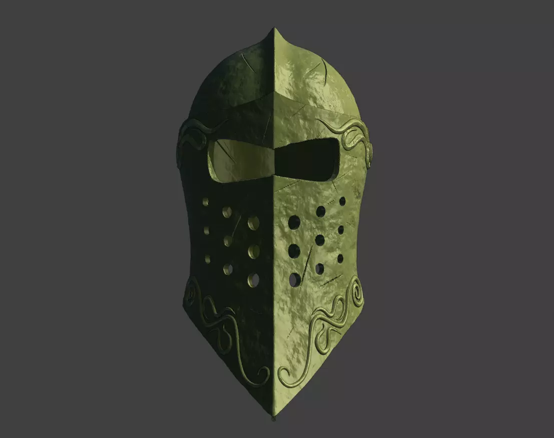 Warrior Medieval Helmet 3D print model