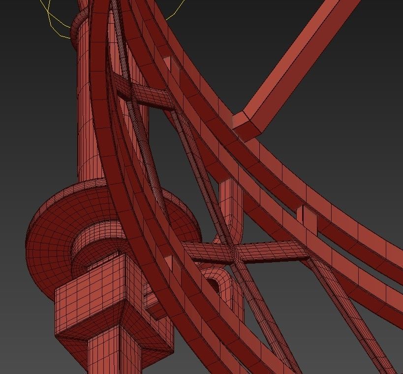 Cienfuegos chandelier with four candle holders 3D model_6