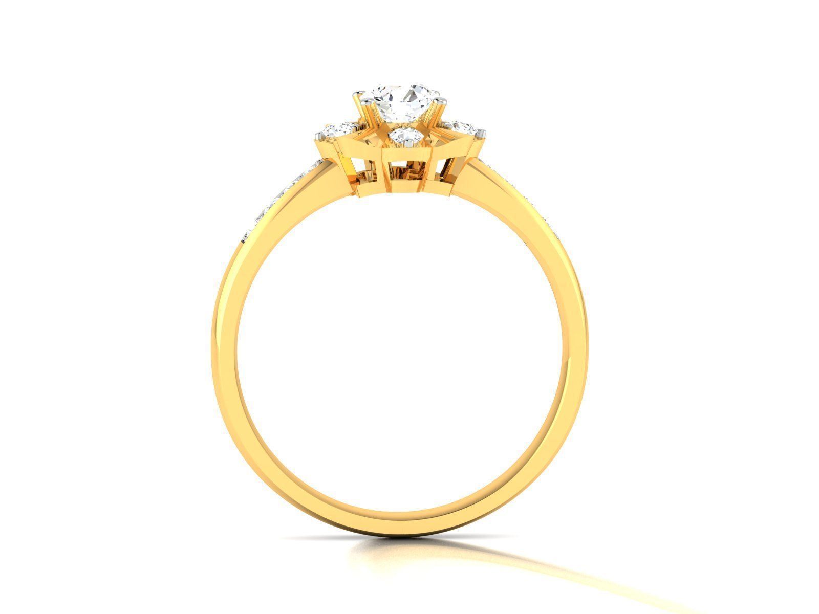 Women solitaire ring 3dm render detail  3D print model_2