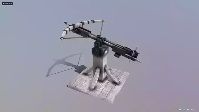 Medieval Siege Ballista Low-poly 3D model