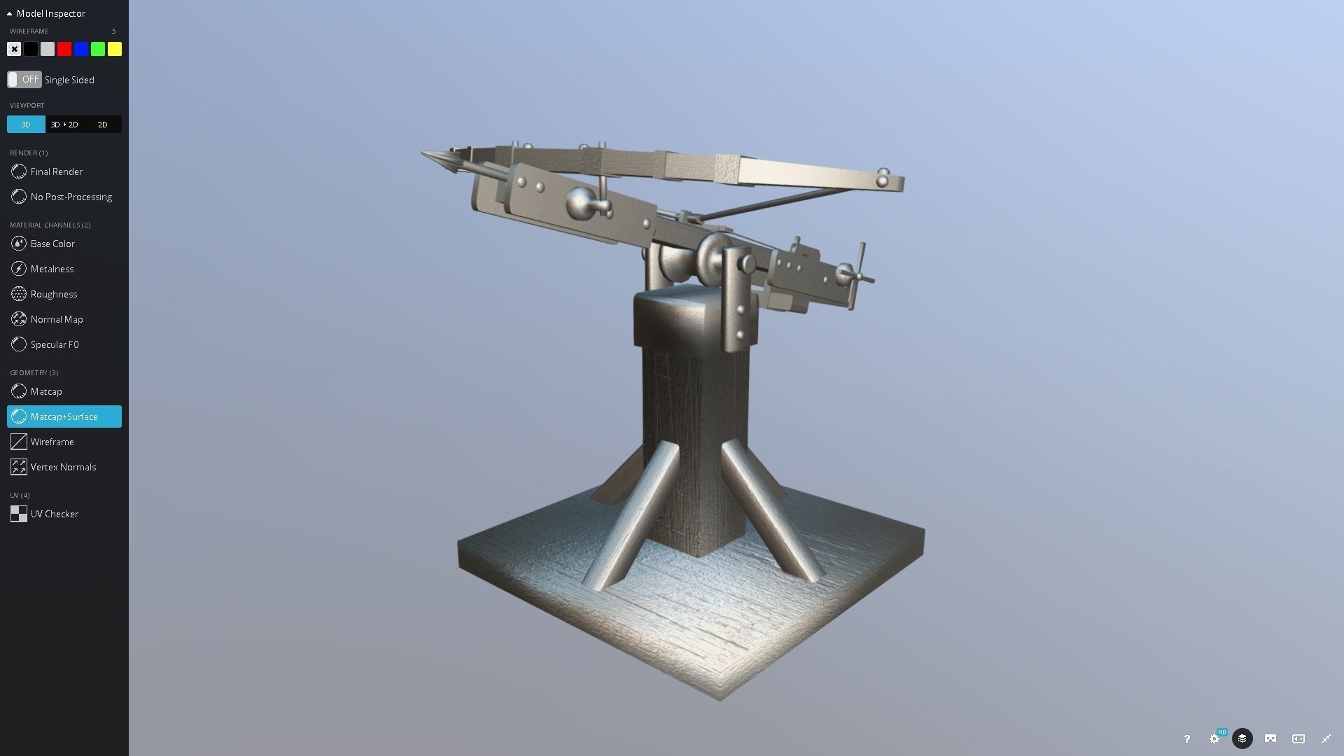 Medieval Siege Ballista Low-poly 3D model_2