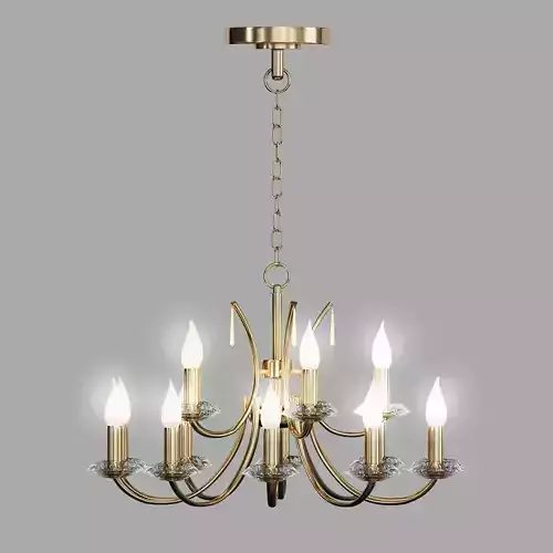 Monaco light brass chandelier