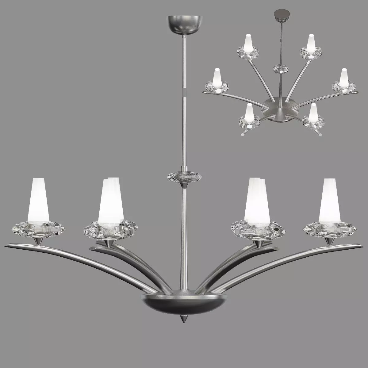 Dubai chandelier with four lights 3D model
