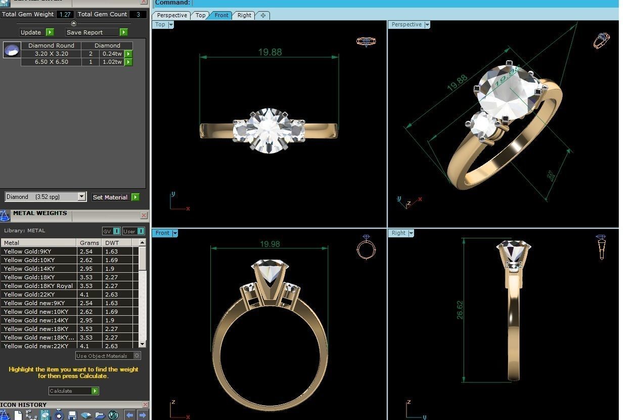 Women solitaire ring 3dm render detail  3D print model_8