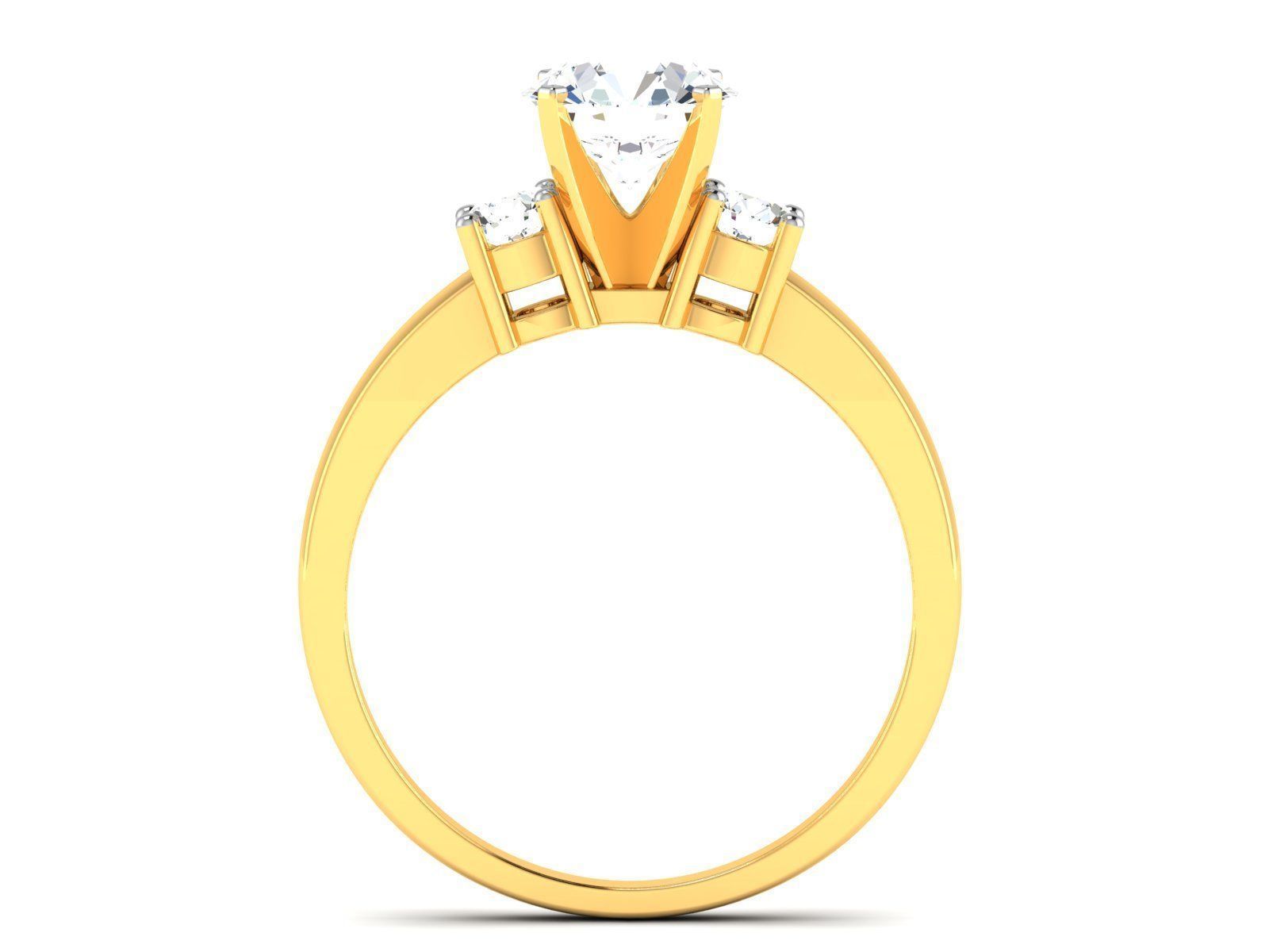 Women solitaire ring 3dm render detail  3D print model_2