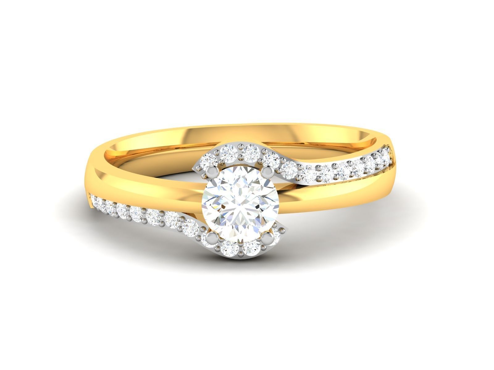 Women solitaire ring 3dm render detail 3D print model_7