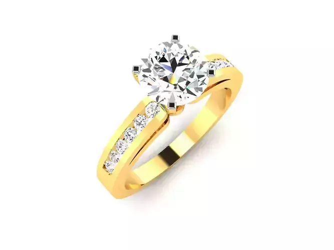 Women solitaire ring 3dm render detail 