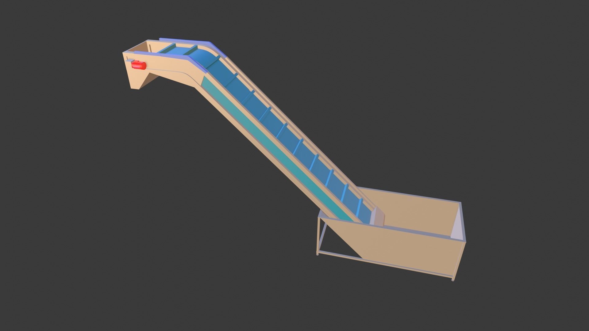 Even Feeding Elevator Animated Low-poly 3D model_11