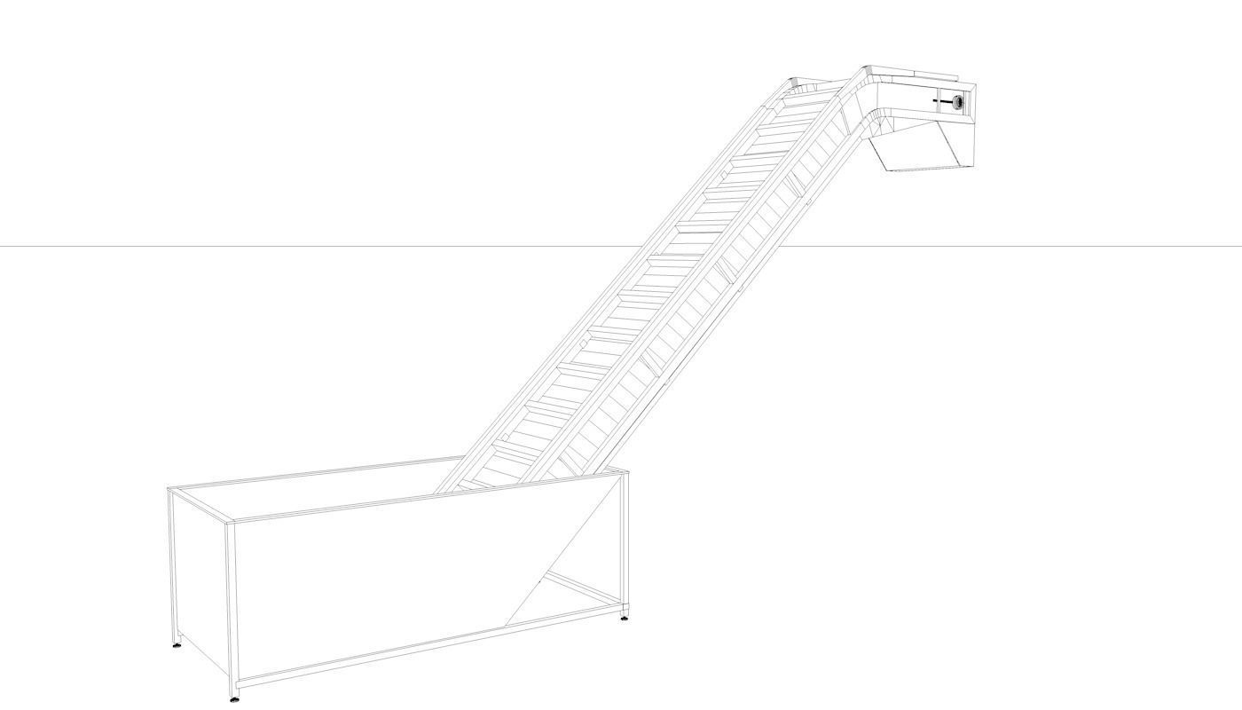 Even Feeding Elevator Animated Low-poly 3D model_4