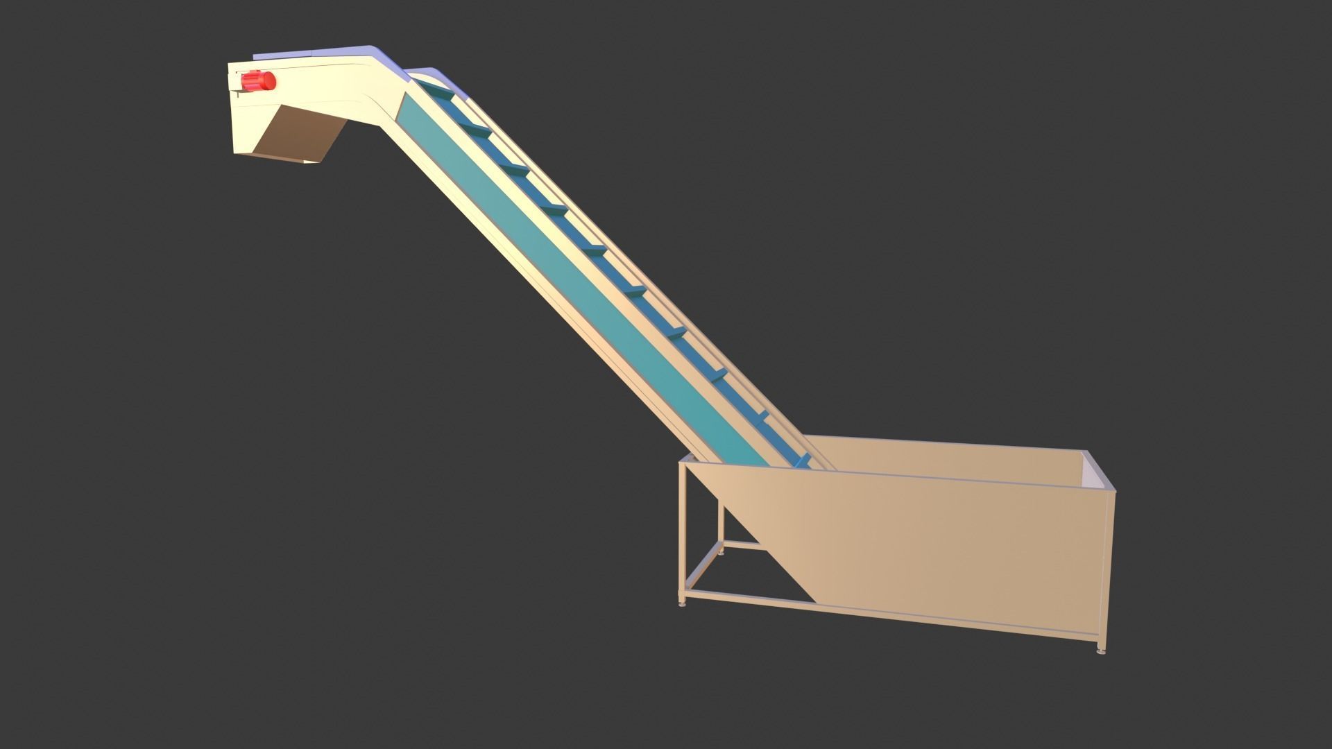 Even Feeding Elevator Animated Low-poly 3D model_13