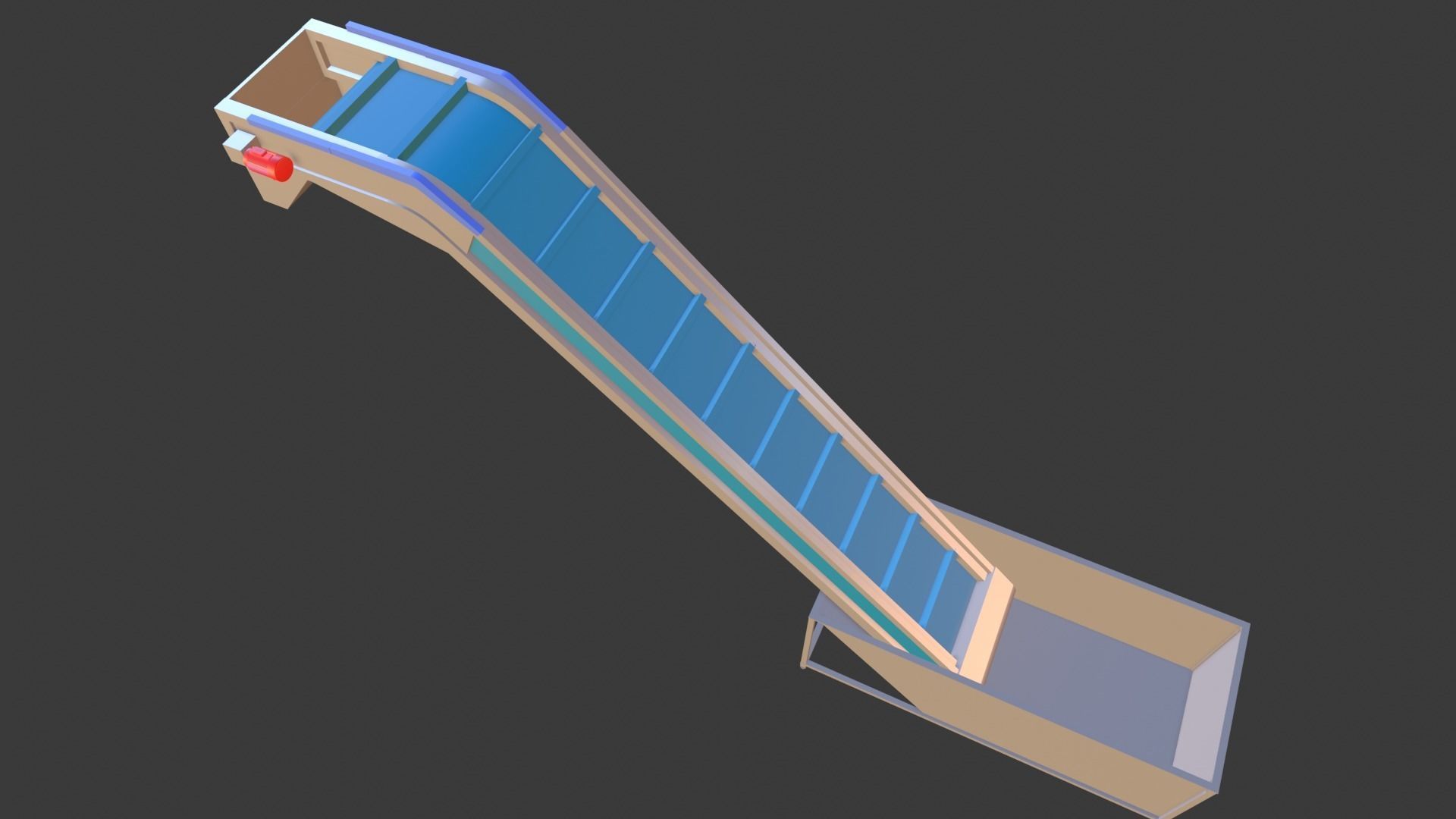 Even Feeding Elevator Animated Low-poly 3D model_8