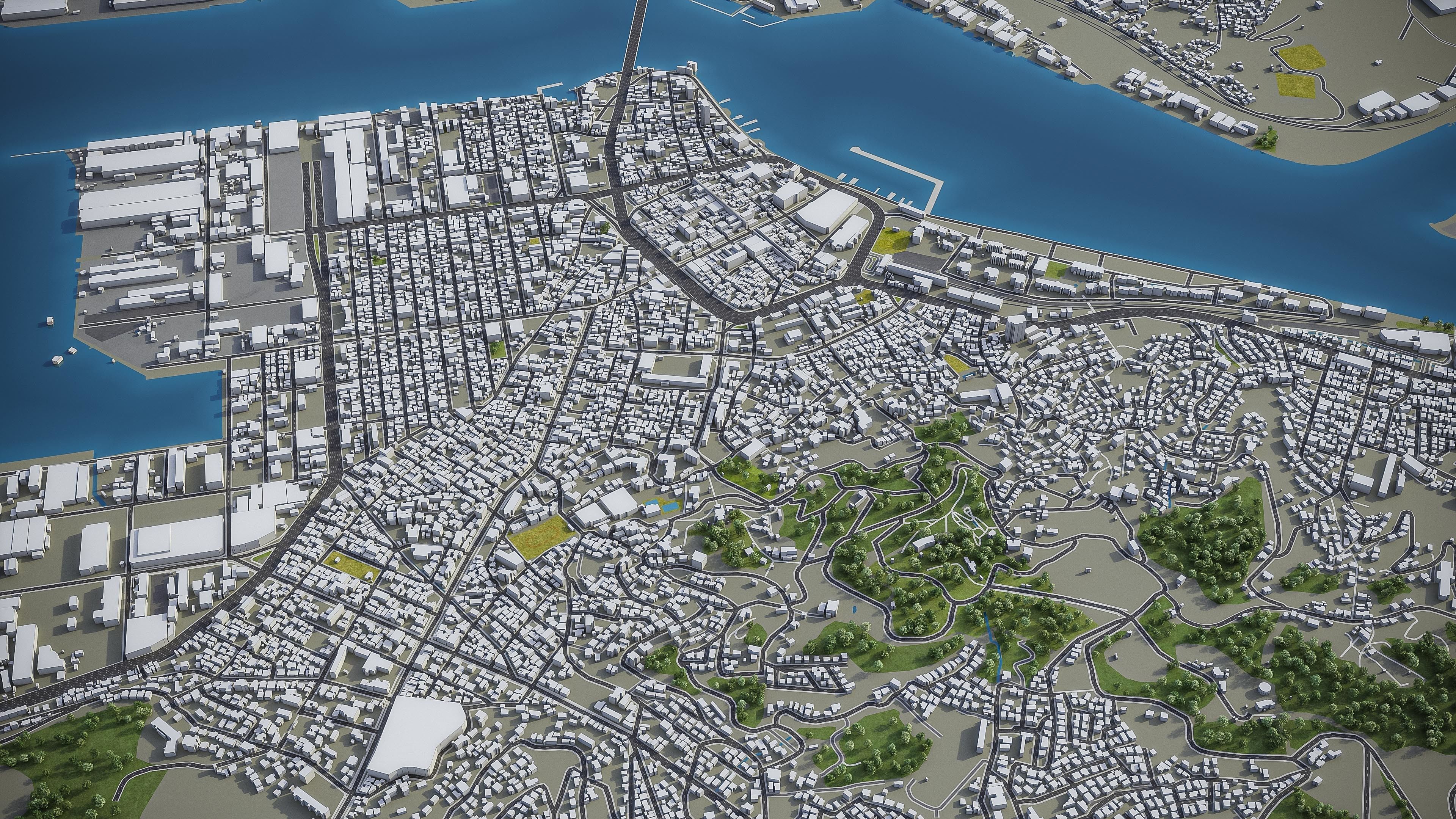 Kitakyushu Low-poly 3D model_21