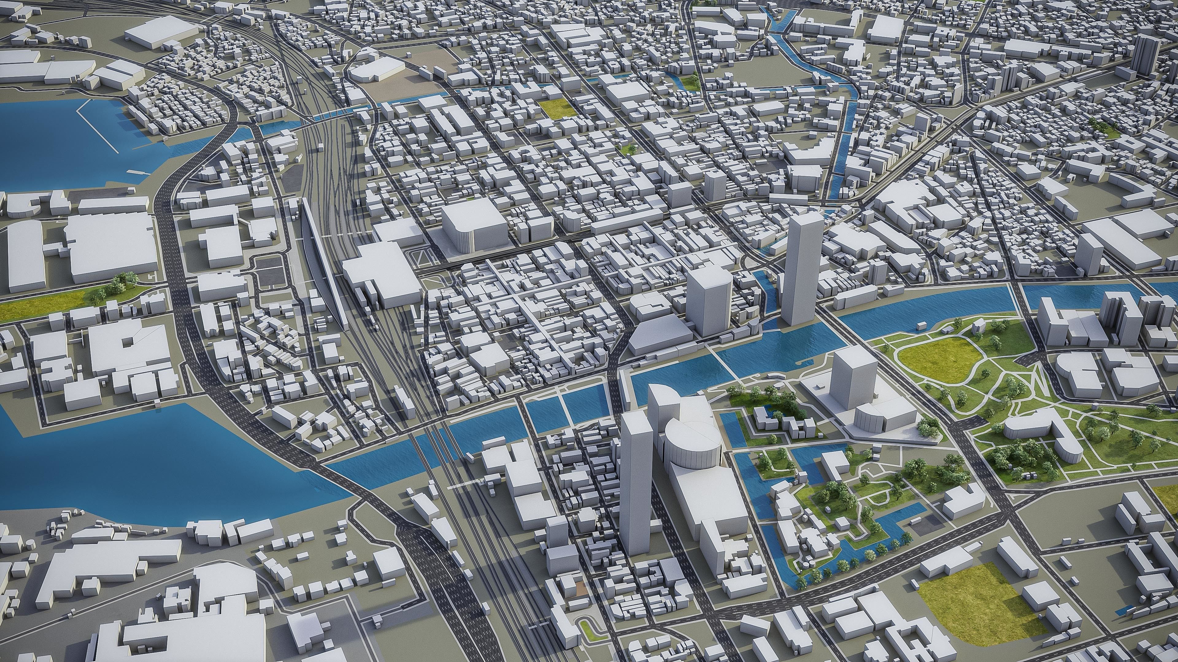 Kitakyushu Low-poly 3D model_14