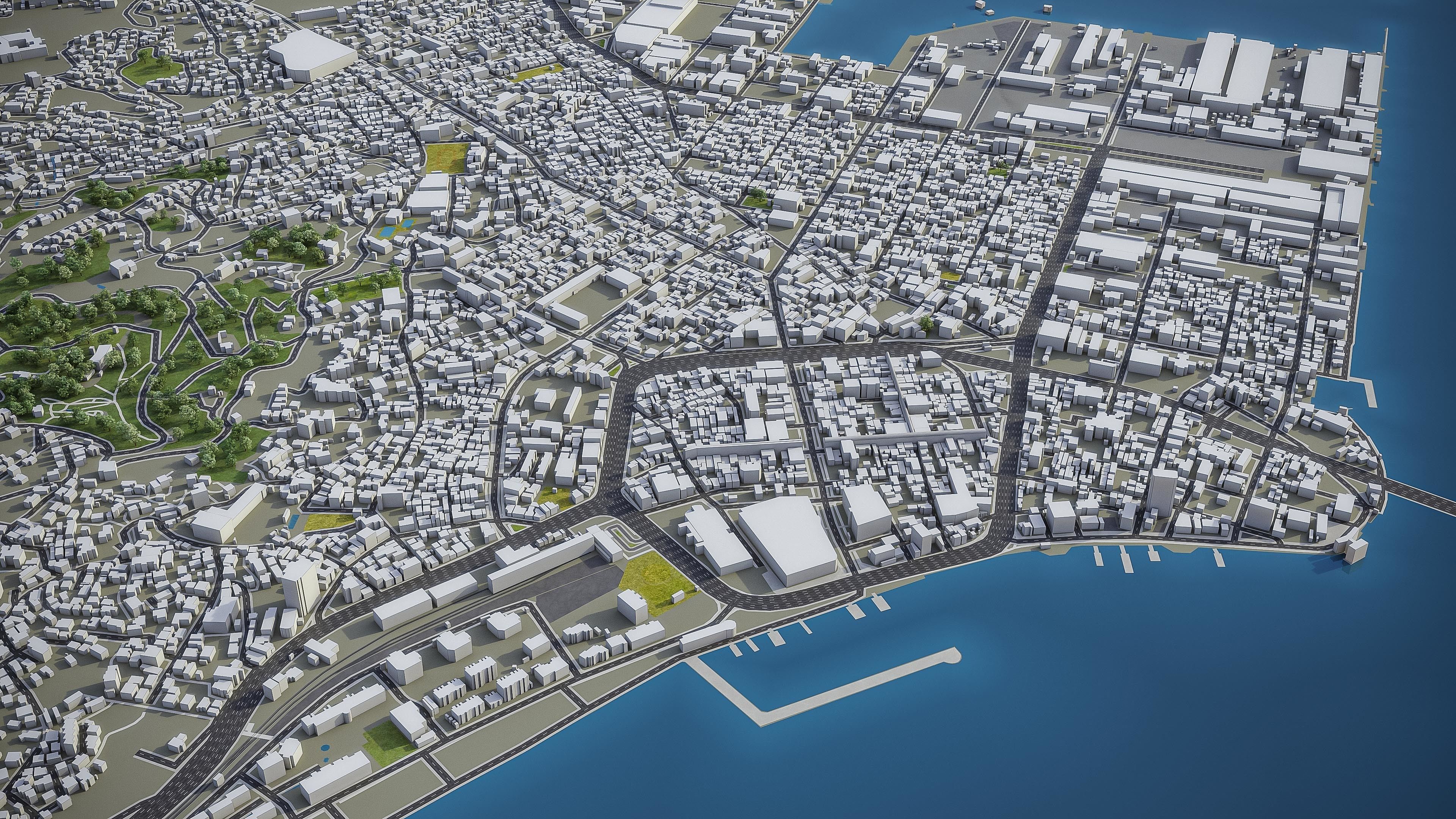Kitakyushu Low-poly 3D model_19