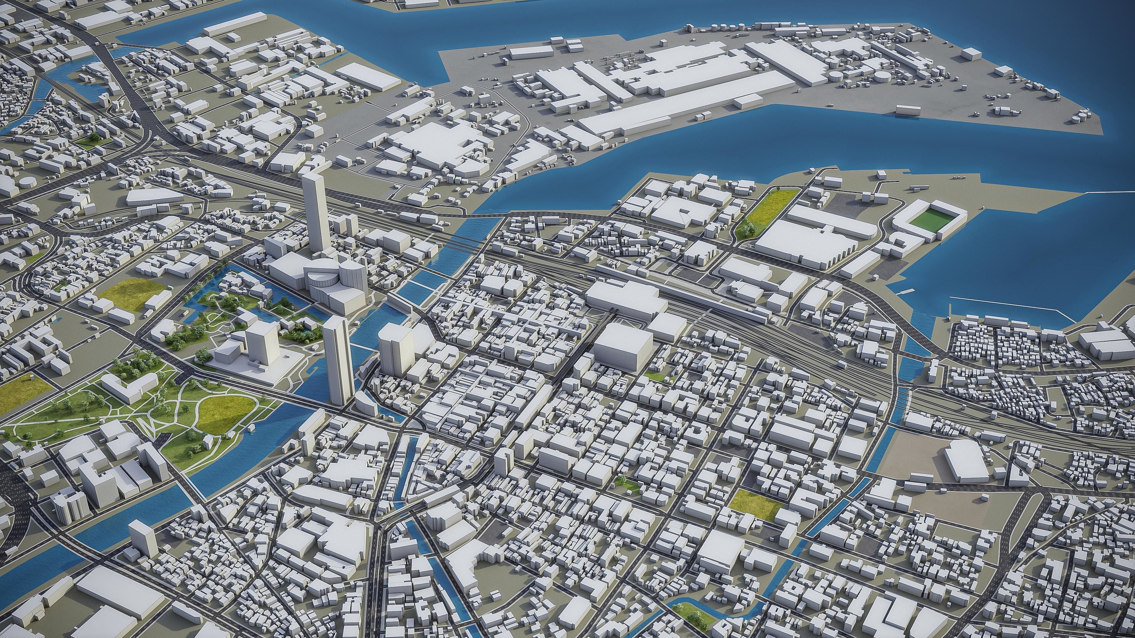 Kitakyushu Low-poly 3D model_20