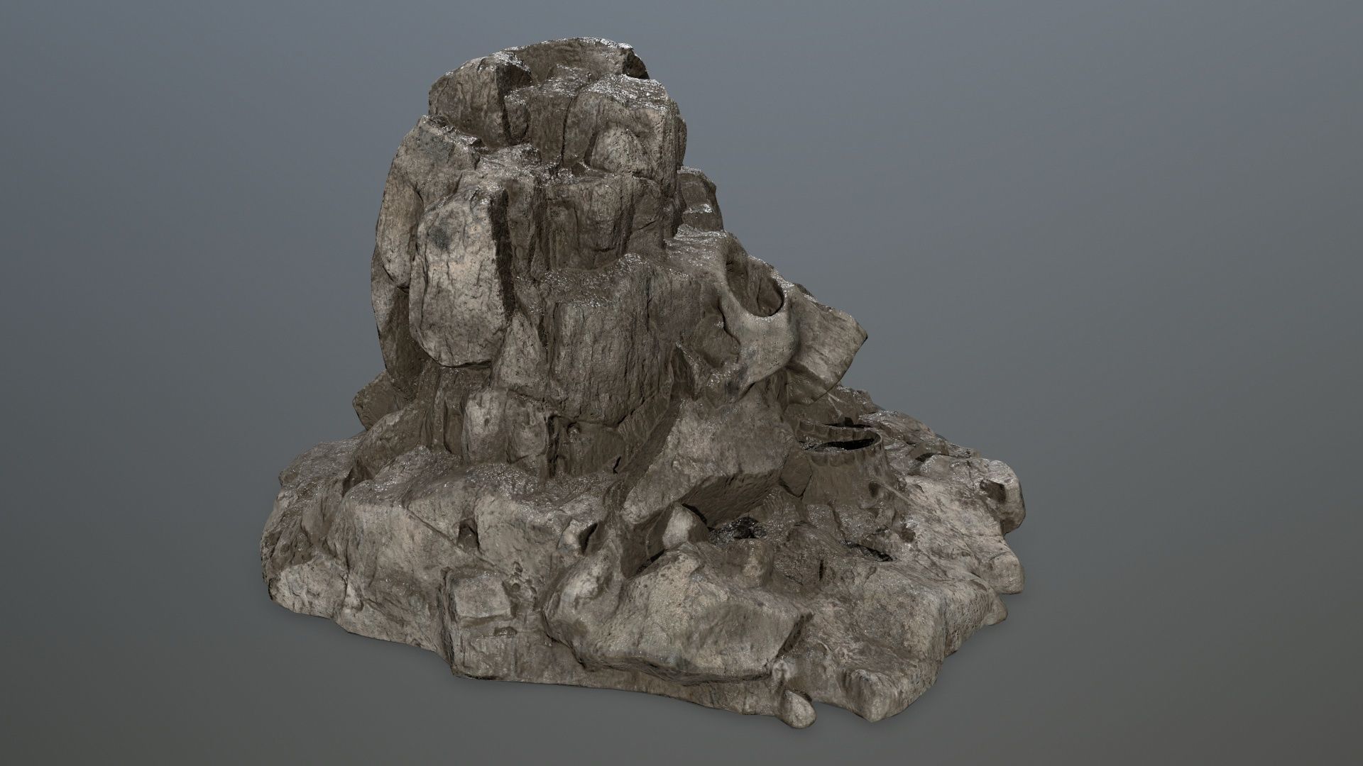 skull gate Low-poly 3D model_4