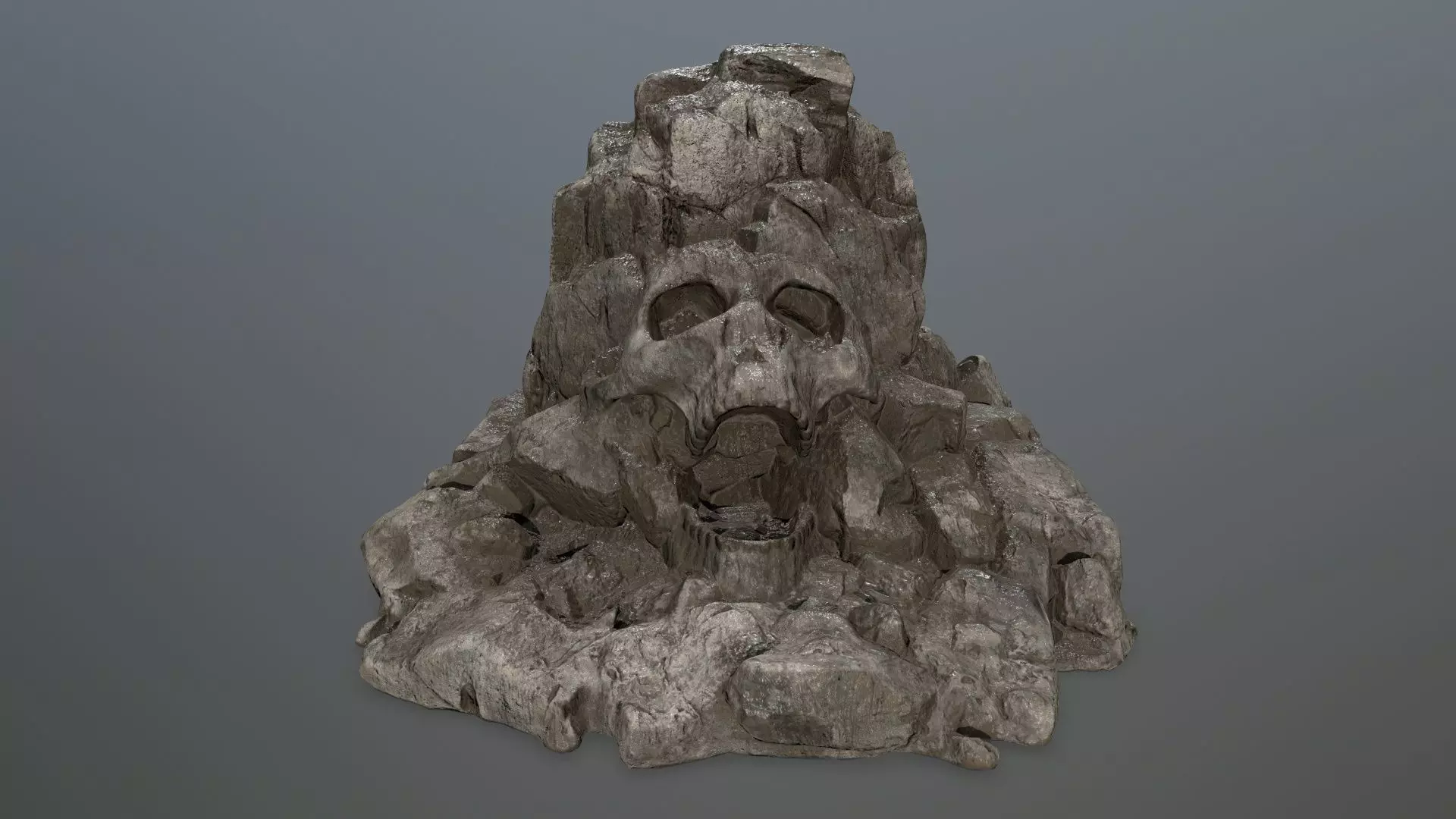 skull gate Low-poly 3D model_0