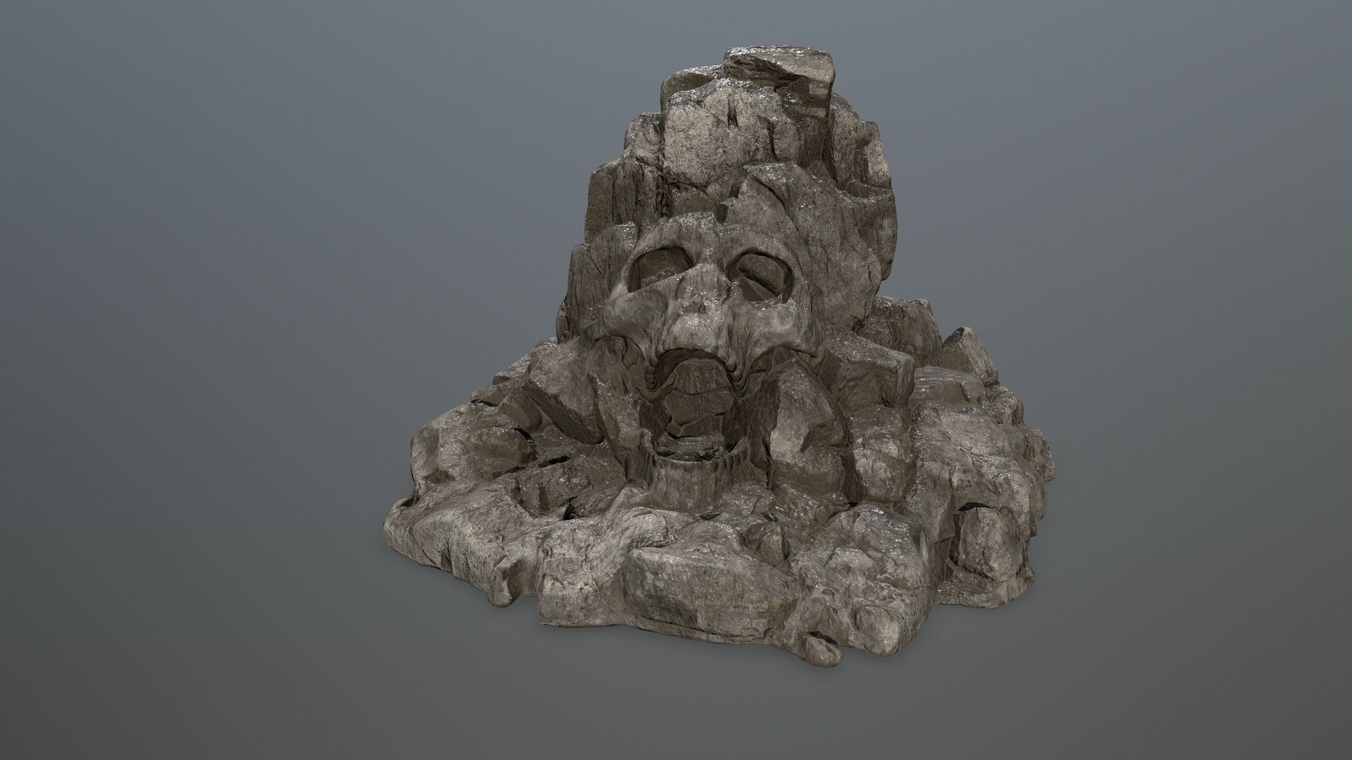 skull gate Low-poly 3D model_10