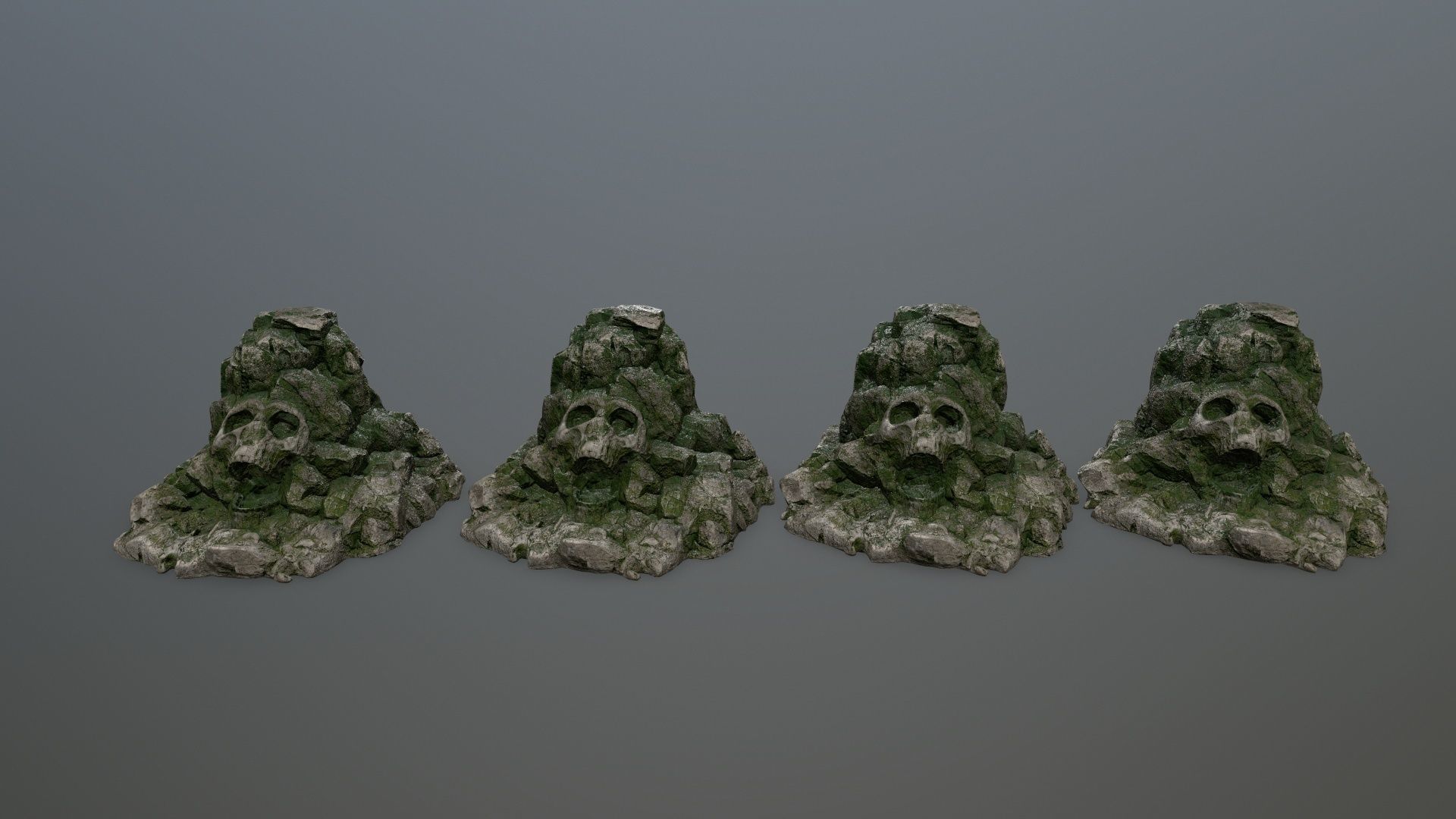 skull gate Low-poly 3D model_1