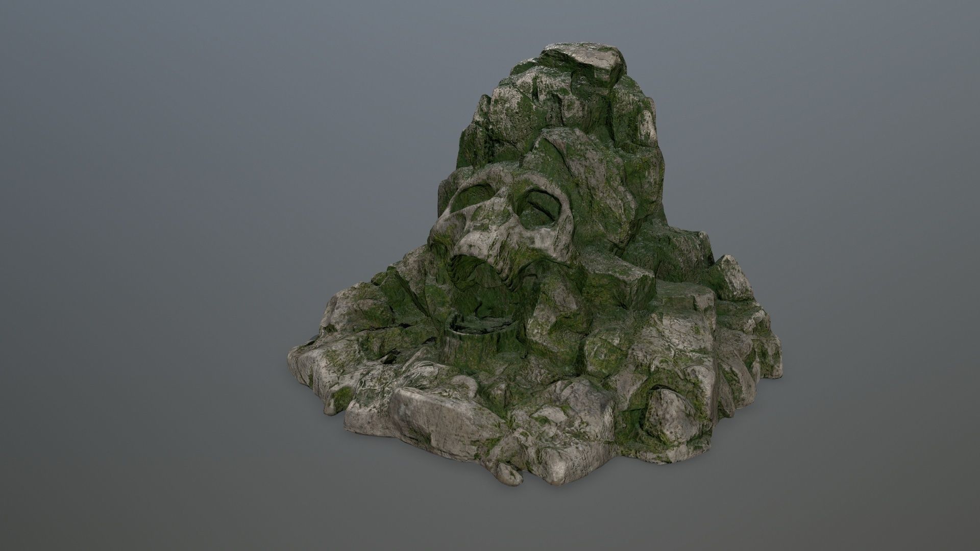 skull gate Low-poly 3D model_10