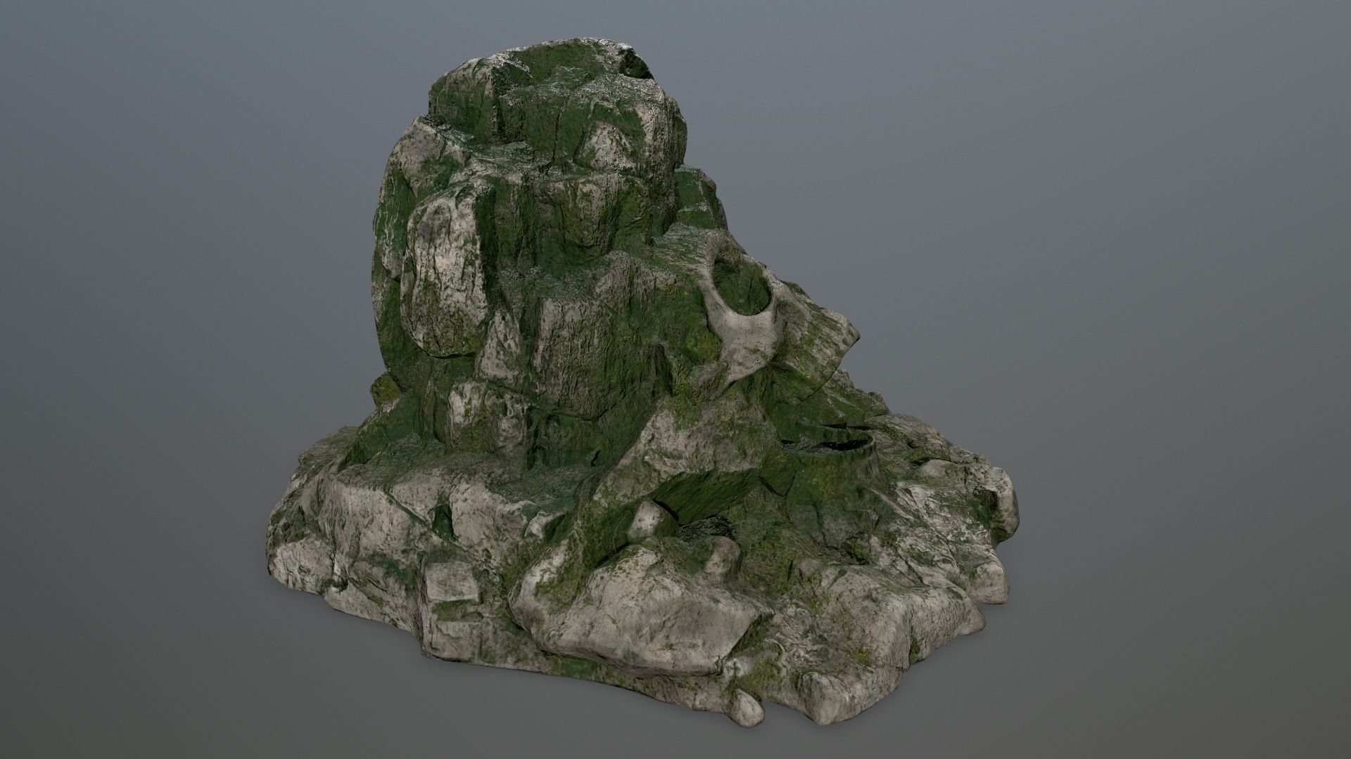 skull gate Low-poly 3D model_4