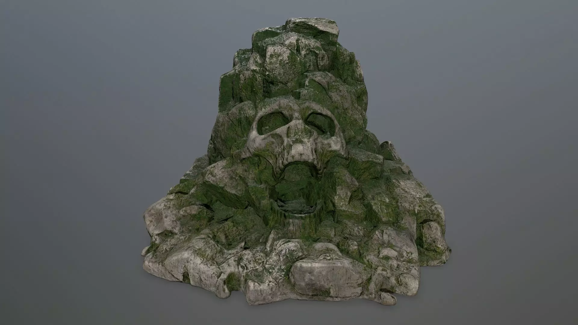 skull gate Low-poly 3D model_0