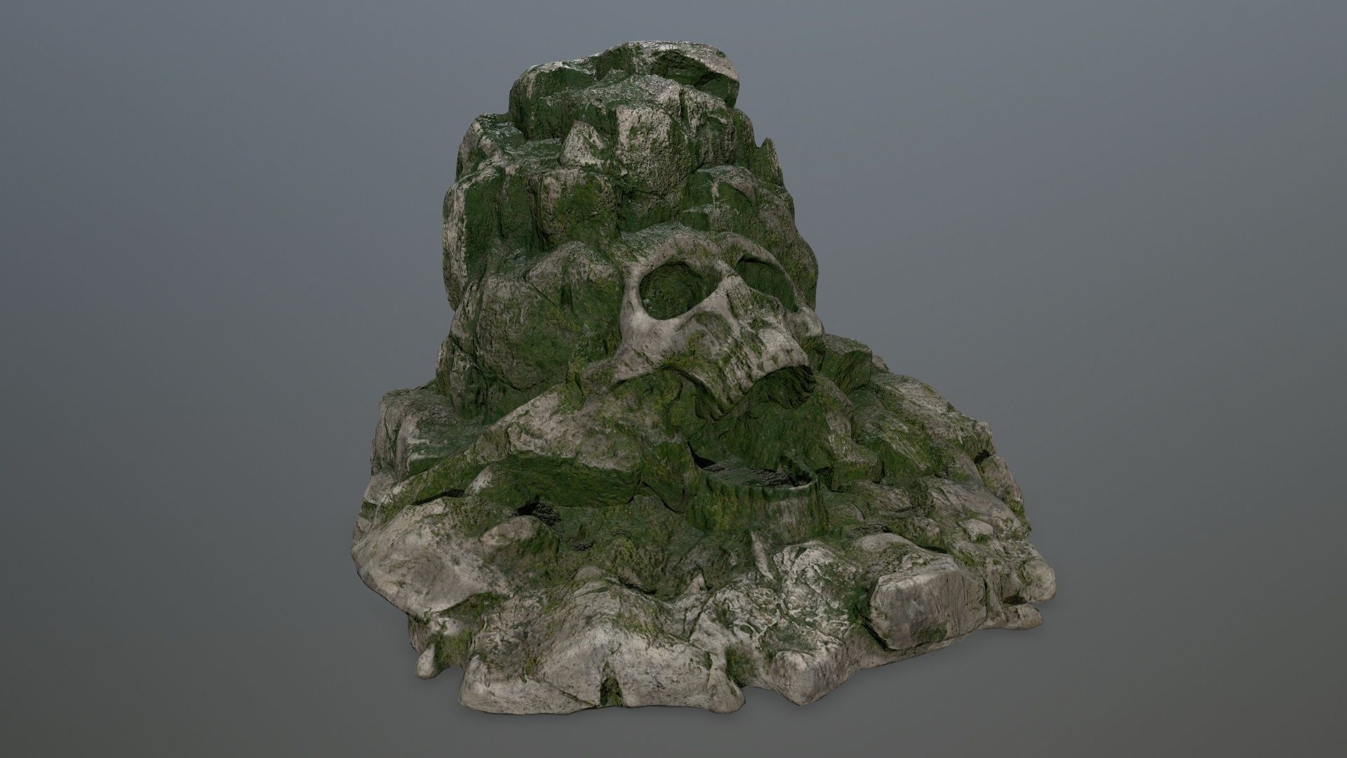 skull gate Low-poly 3D model_3