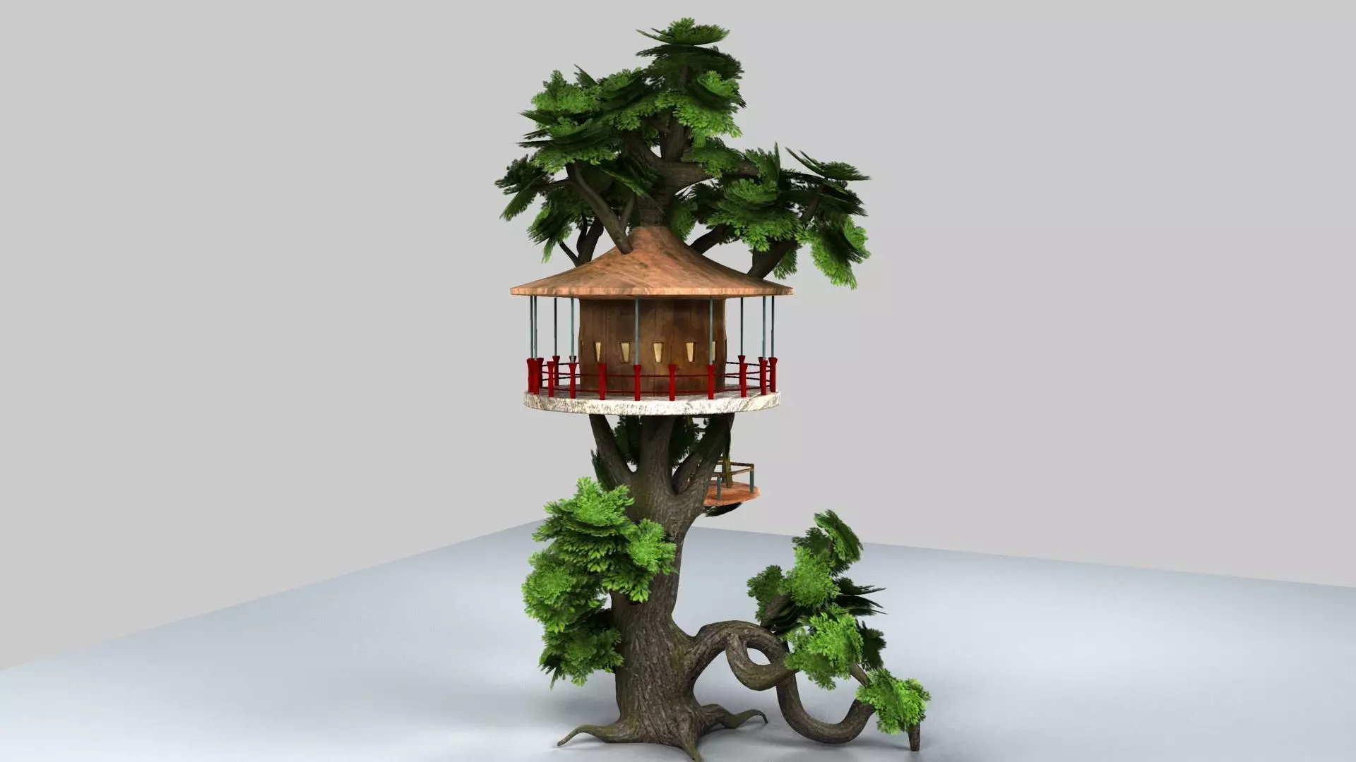 Tree House 3D model_0