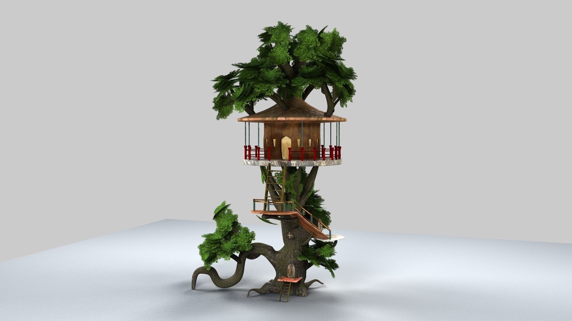 Tree House 3D model_2