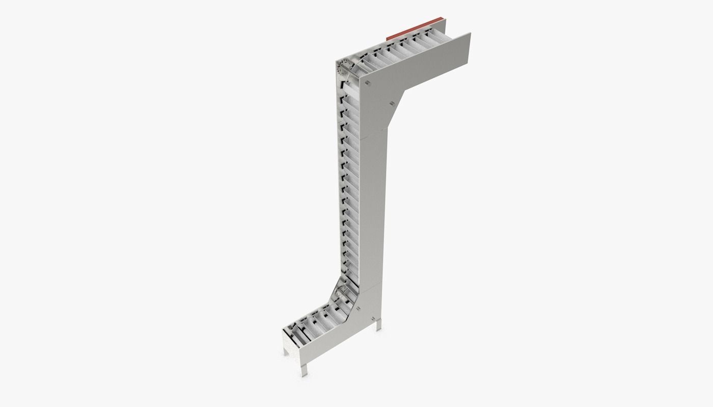 Multi Point Bucket Elevator Animated Low-poly 3D model_38