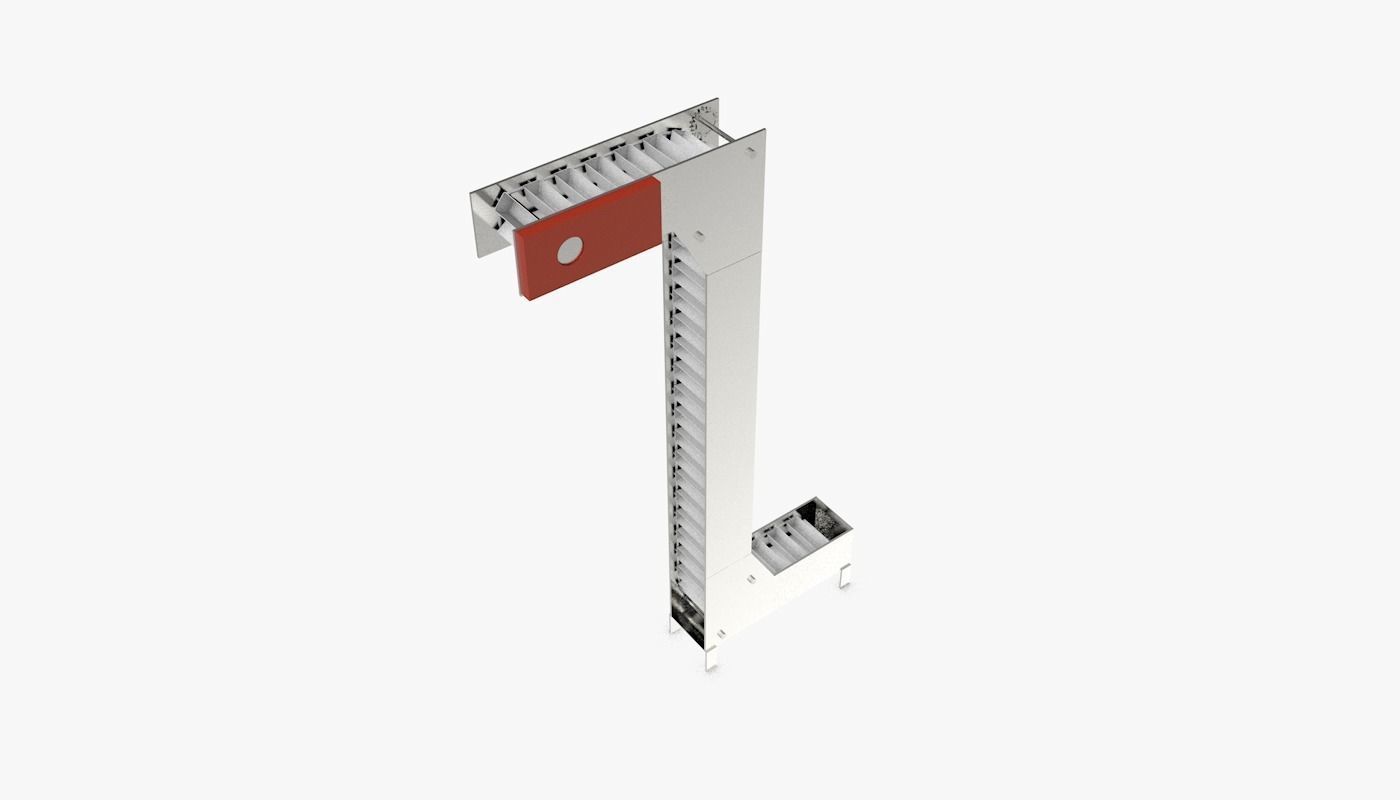 Multi Point Bucket Elevator Animated Low-poly 3D model_24
