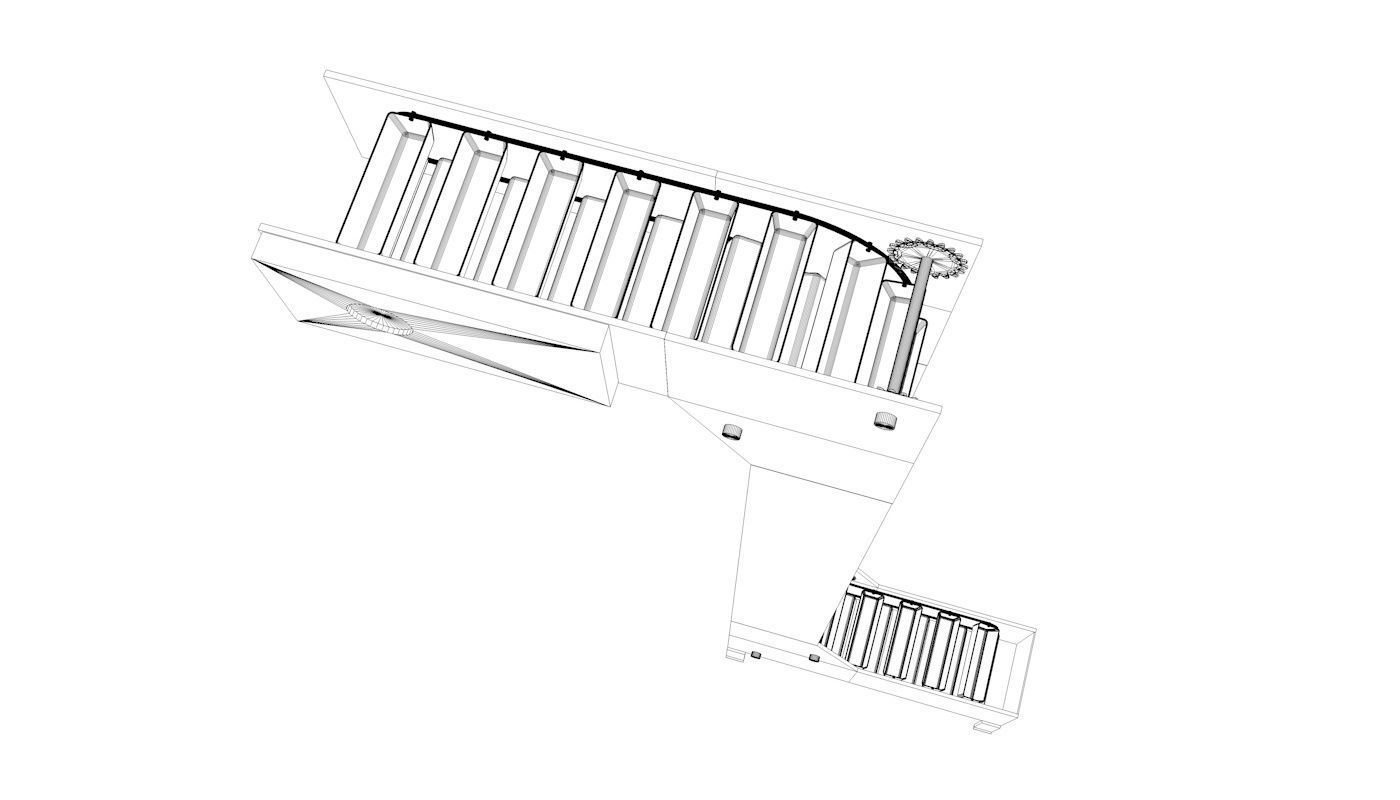 Multi Point Bucket Elevator Animated Low-poly 3D model_3